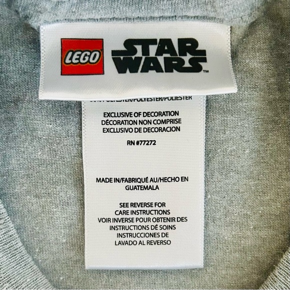 LEGO Star Wars Character Gray Cotton T-Shirt - Picture 3 of 5